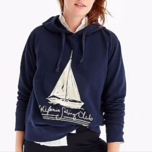 J. Crew California Sailing Club Sweatshirt Hoodie Large